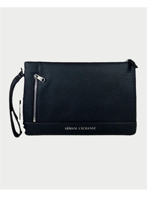 Pochette grande AX in tessuto spalmato<BR/>